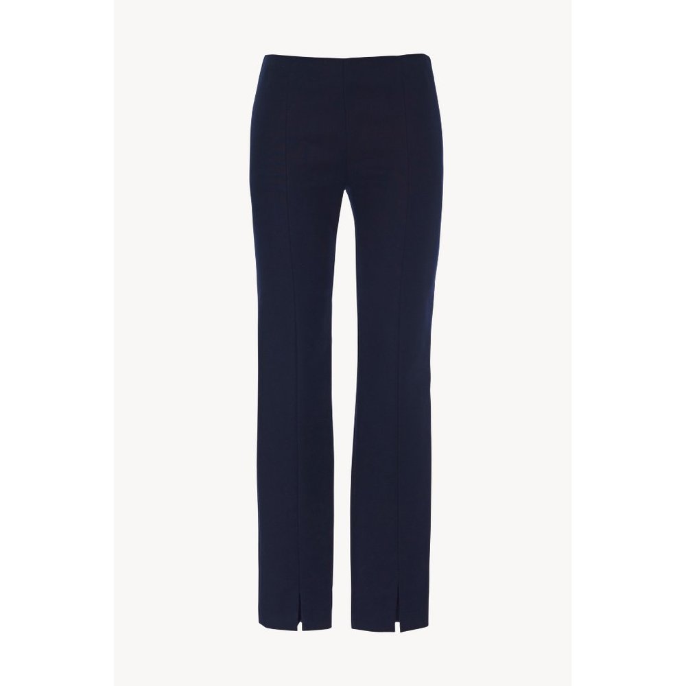 NWOT The Row dark navy blue stretch cotton slim leg Sorocco trousers pants